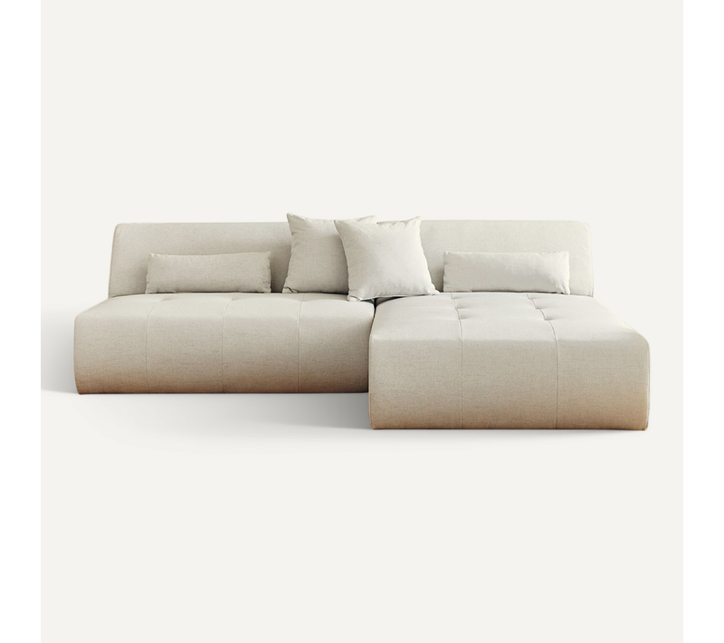 Onyx - Canapé Modulable D'angle  4 Places - En Tissu Beige