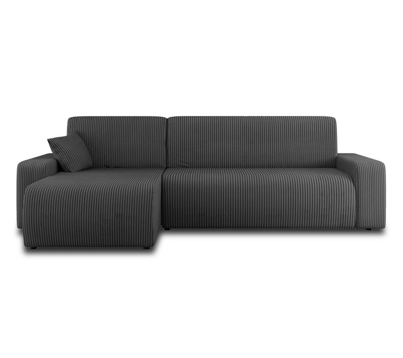 Artemisa - Canapé D'angle Réversible 4 Places - Convertible Avec Coffre - En Velours Côtelé