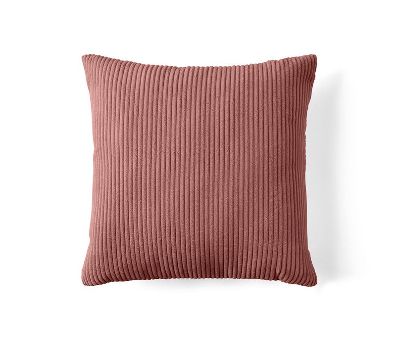 Coussin En Velours Côtelé Rose 60 X 60 Cm