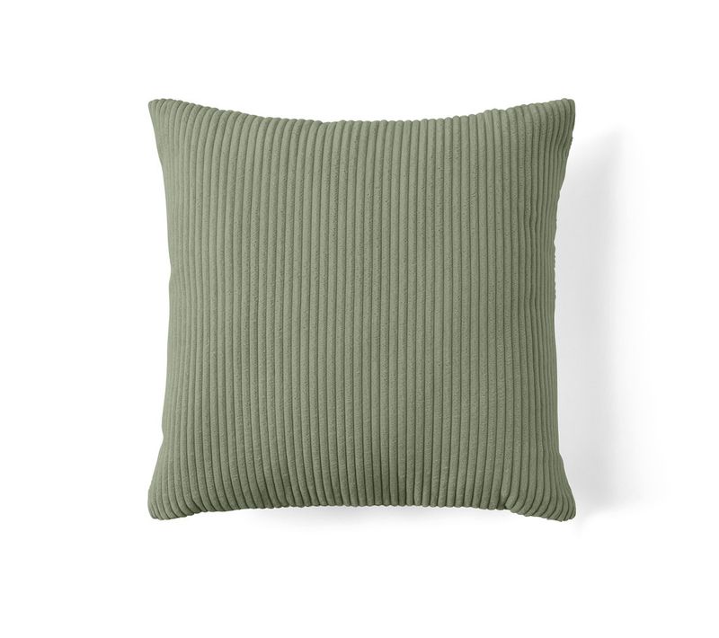 Coussin En Velours Côtelé Vert Sauge 60 X 60 Cm