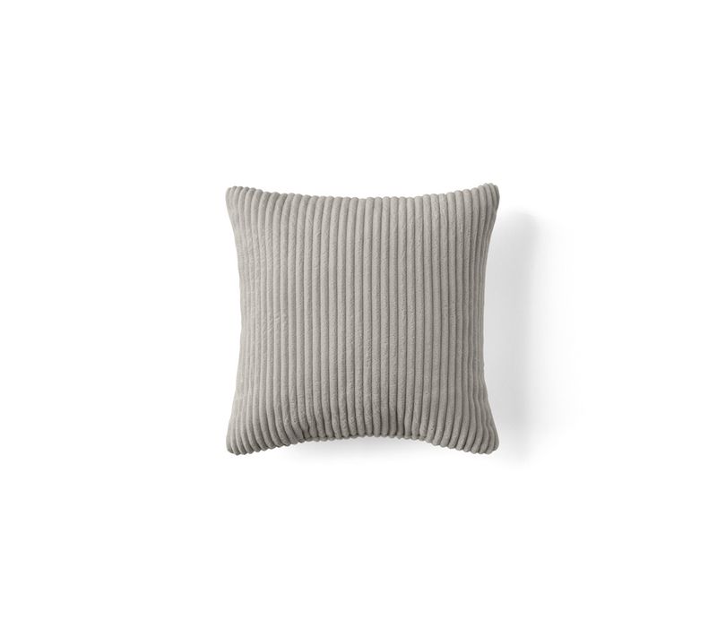 Coussin En Velours Côtelé Gris Clair 35 X 35 Cm