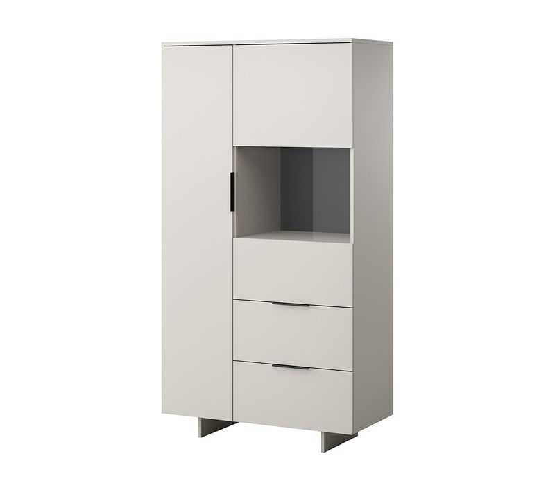 Canterbury - Vitrine - Beige - 2 Portes Et 2 Tiroirs - 170 Cm