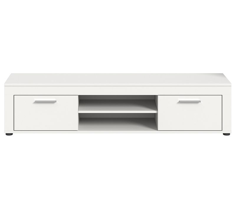 Stafford - Meuble TV - Blanc - 2 Portes Et 2 Niches - 160 Cm