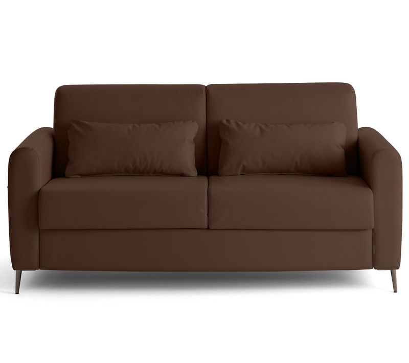 Canapé  Convertible 3 Places Owen En Simili Marron