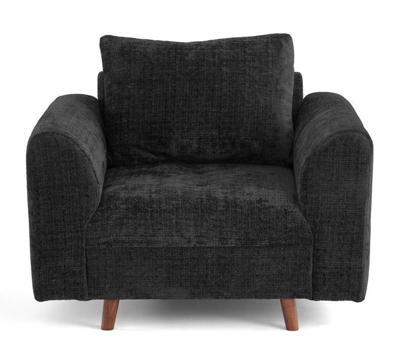 Rune - Fauteuil En Velours Texturé Vert Olive