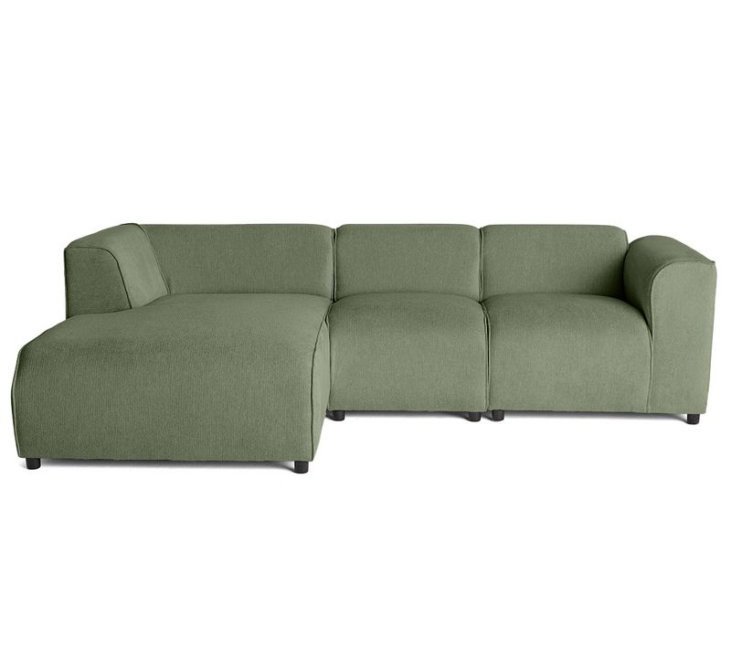 Suaro - Canapé Modulable D'angle Gauche 4 Places En Tissu Texturé