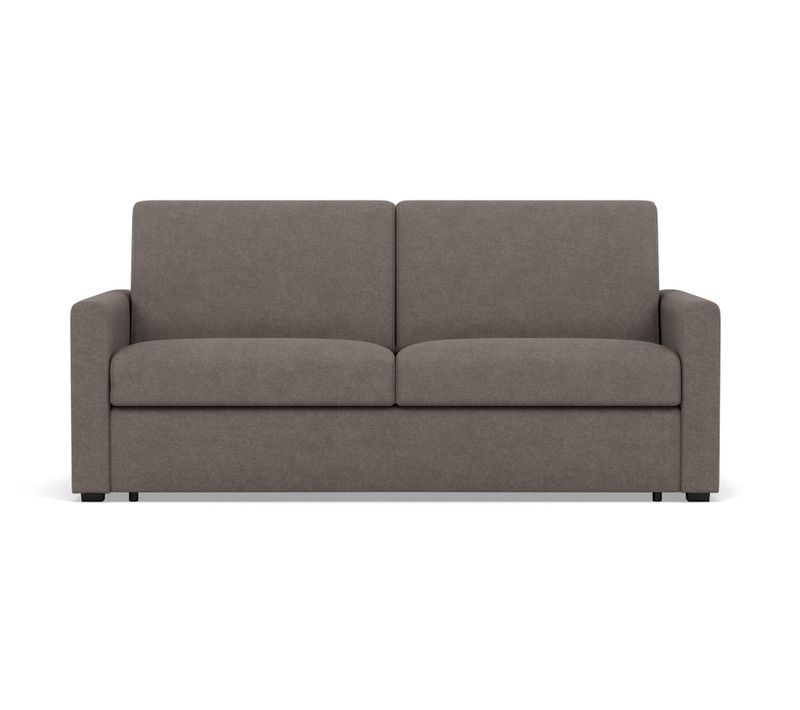 Julia - Canapé 3 Places Convertible Express Couchage Quotidien 140 Cm Matelas 18 Cm En Tissu Gris