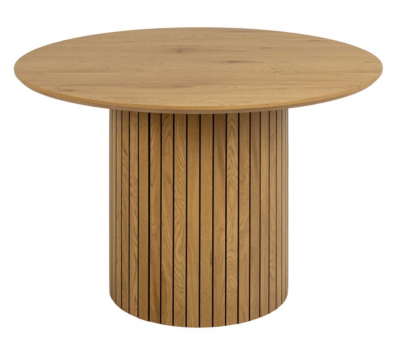 Tardis - Table à Manger Ronde - Effet Bois- 4 Personnes