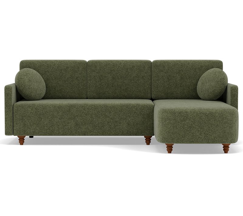 Calypso - Canapé D'angle Réversible 4 Places Convertible Avec Coffre En Tissu