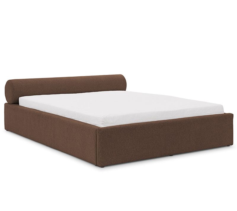 Billy - Lit Coffre - 180x200 Cm - En Tissu Texturé - Sommier Inclus