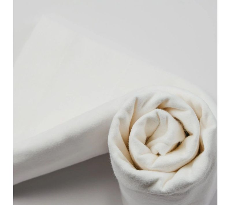 Protège Matelas Flanelle 140 X 190 Cm / 100% Coton - Blanc - 140x190 Cm