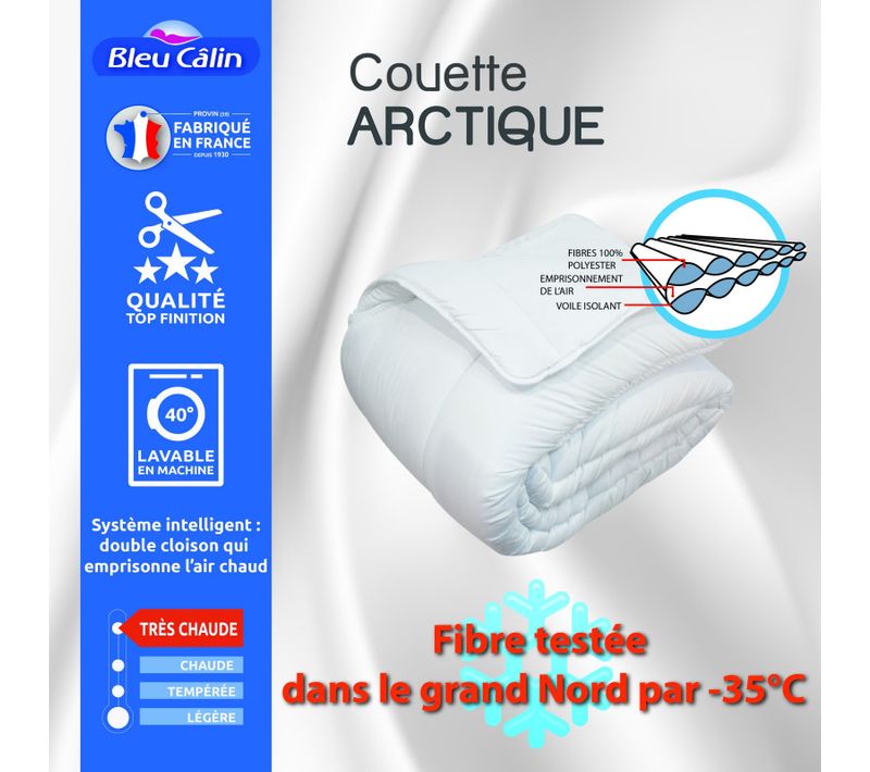 Couette Arctique 140 X 200 Cm Pour Lit 1 Place 90 X 190 Cm - Blanc - 140x200 Cm