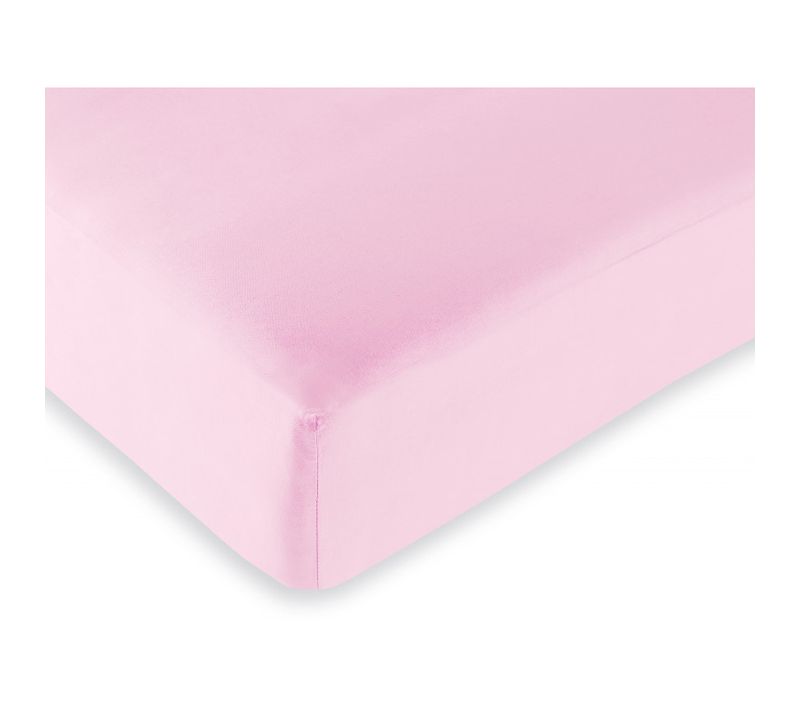 Drap Housse Pétale 160 X 200 Cm / 100% Coton / 57 Fils/cm² - Rose - 160x200 Cm