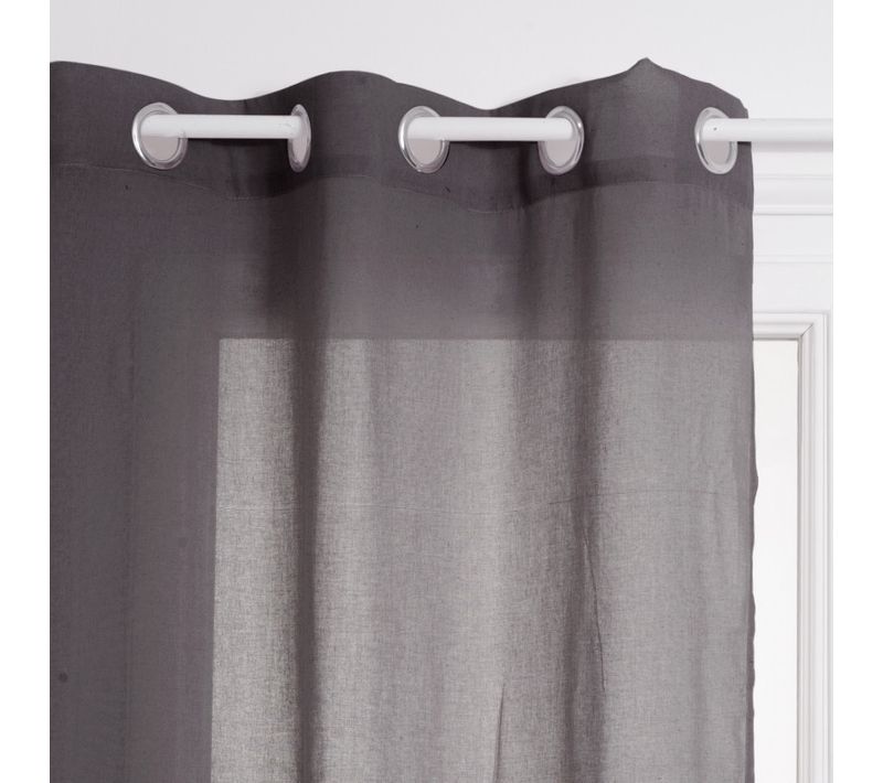 Voilage "ana" 140 X 240 Cm - Gris - 140x240 Cm
