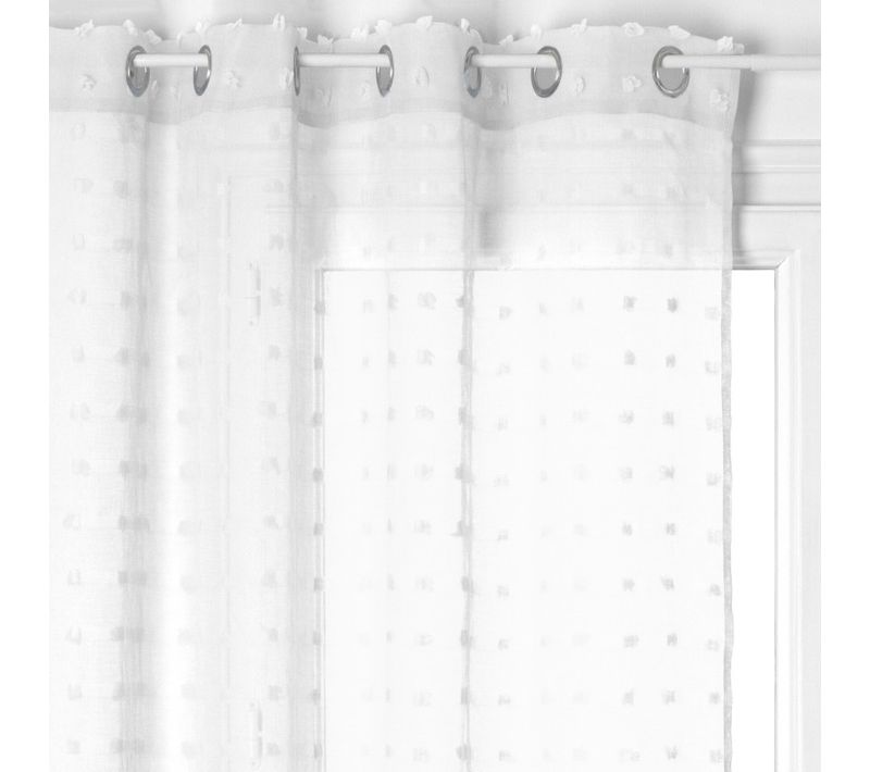 Voilage "lily" 140 X 240 Cm - Blanc - 140x240 Cm