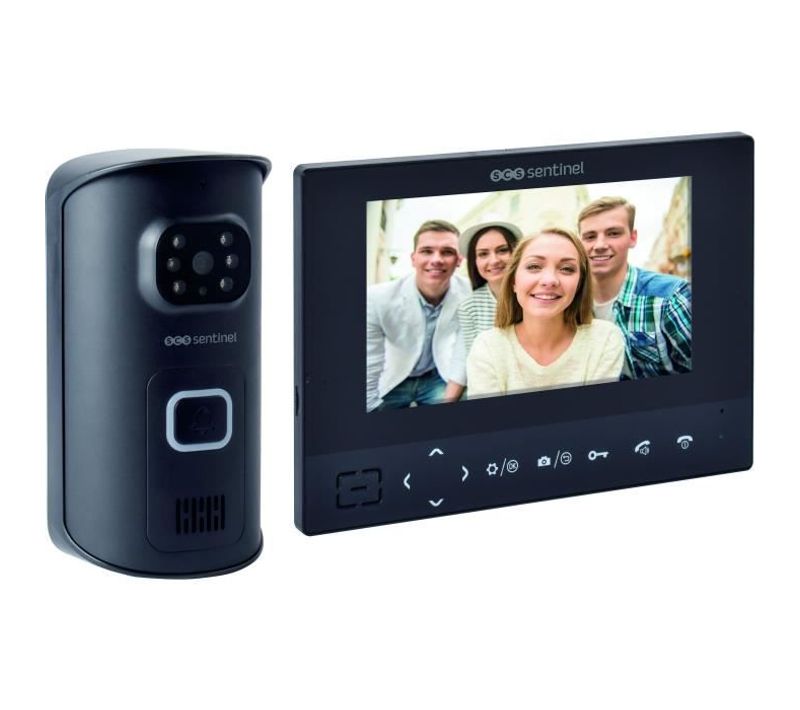 Interphone Vidéo Sans Fil 7" Portée 200 M