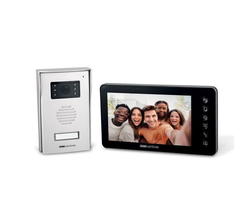Interphone Vidéo Filaire 7" LCD - Vision Nocturne, Ip44, 100 M, 2 Postes