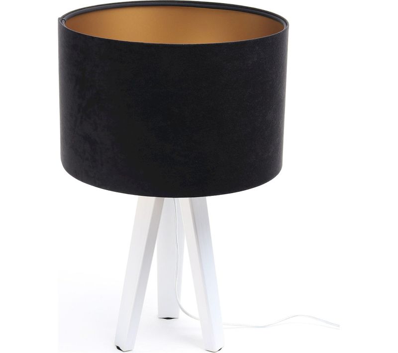 Lampe De Chevet Bois Blanc 30x30x46cm