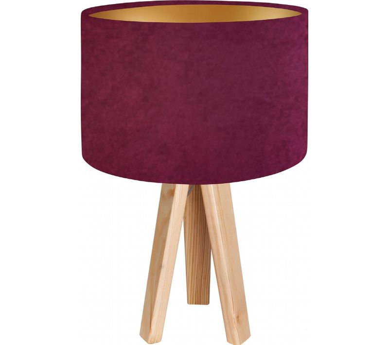 Lampe De Chevet Bois Clair 30x30x46cm