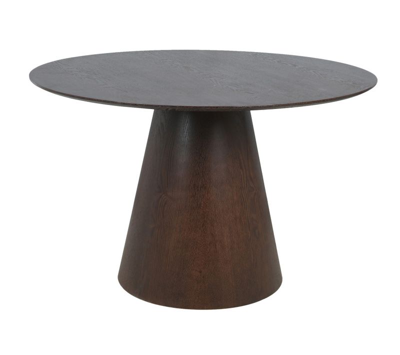 Domio- Table à Manger Ronde 4 Personnes D.120 Cm Noyer