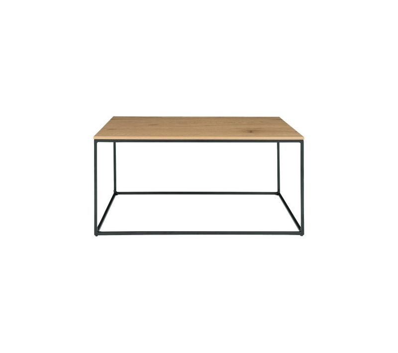 Chic-table Basse Décor Chêne Et Métal 90x60 Cm