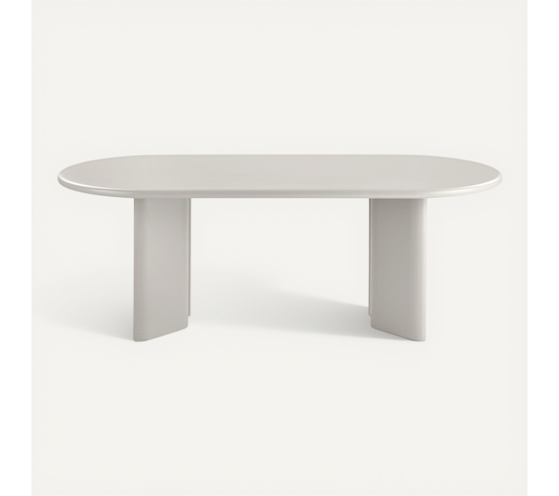 Armor-table à Manger Ovale 8/10 Personnes 220 Cm, Coloris Sable
