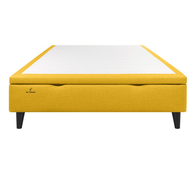 Sommier coffre manuel NUIT FAUBOURG TRIOMPHE 140x190 cm jaune