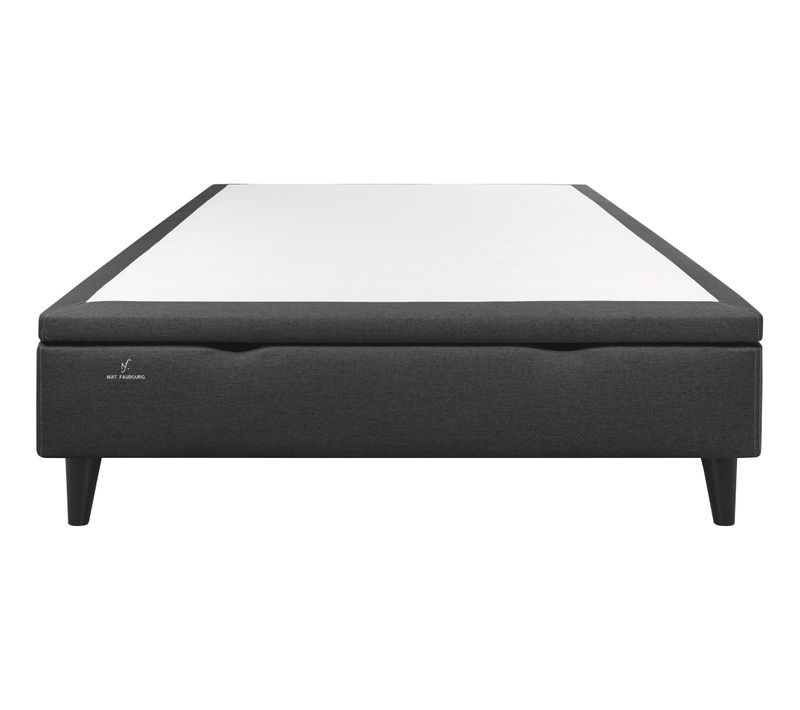 Sommier coffre manuel NUIT FAUBOURG TRIOMPHE 140x190 cm noir