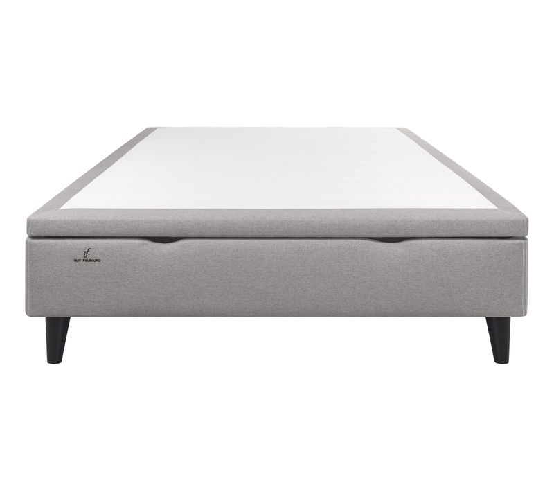 Sommier coffre manuel NUIT FAUBOURG TRIOMPHE 160x200 cm gris clair