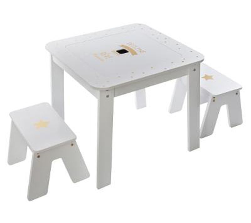 Ensemble Table Et 2 Chaises Pour Enfant Coloris Multicolore