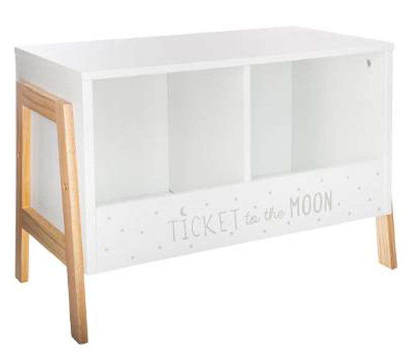 Meuble De Rangement 2 Casiers En Mdf Coloris Blanc - Dim : L.60 X L.30 X H.40 Cm