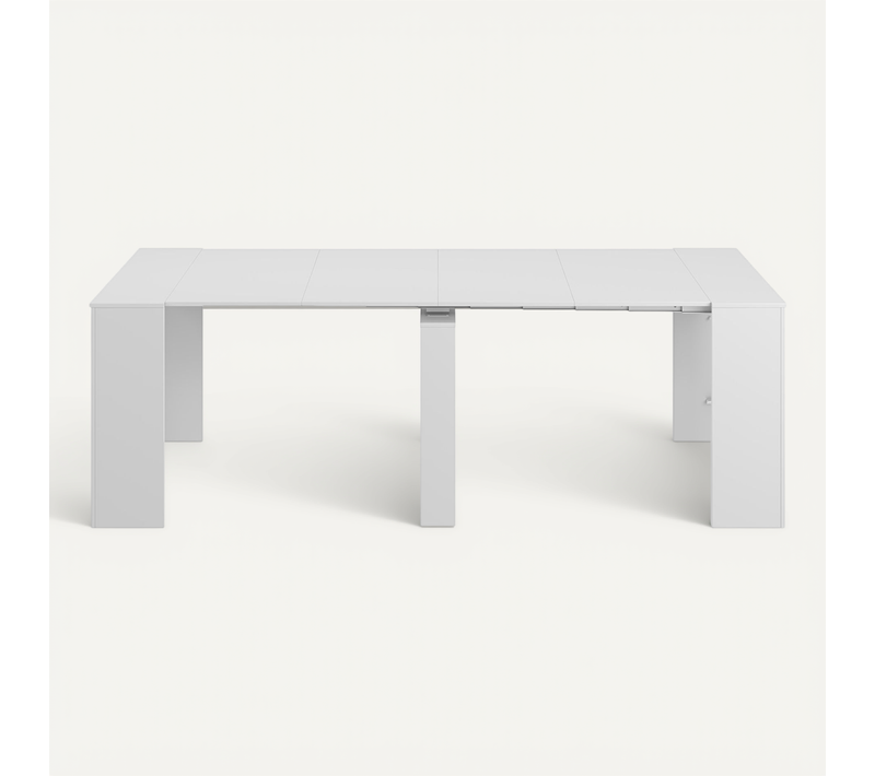 Console Extensible Coloris Blanc - Dim : 90 X 78 X 50 - 235 Cm