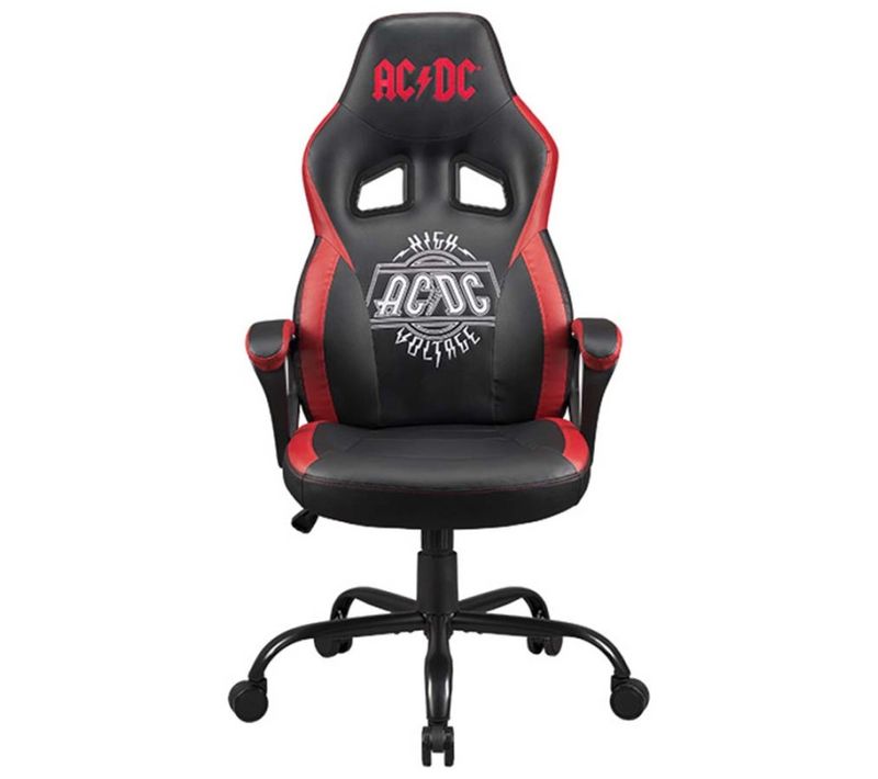 Chaise Gaming Ac/dc Chaise De Bureau, Fauteuil Gamer, Assise à Bascule, Dossier Ergonomique - Noir