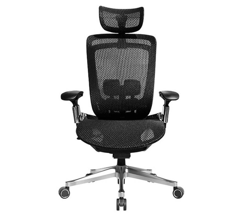 Chaise Ergonomique I-care Excell, Siege Gaming, Renfort Lombaire, Reglage Dossier, Appui-tête, Noir