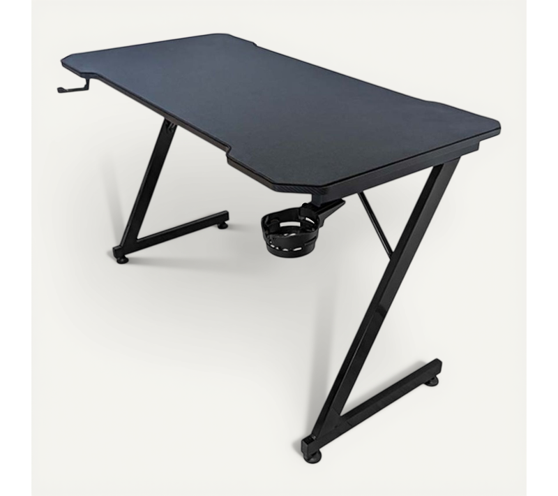 Bureau Gamer Ergonomique Finition Carbone Pour PC Gaming