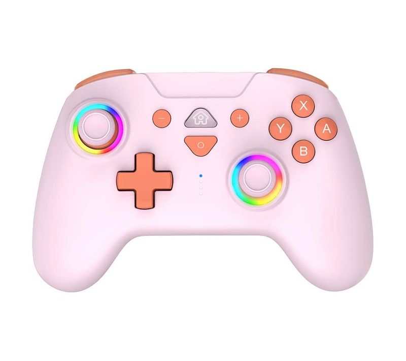 Manette Switch 2 et Switch Sans Fil LED - Rose