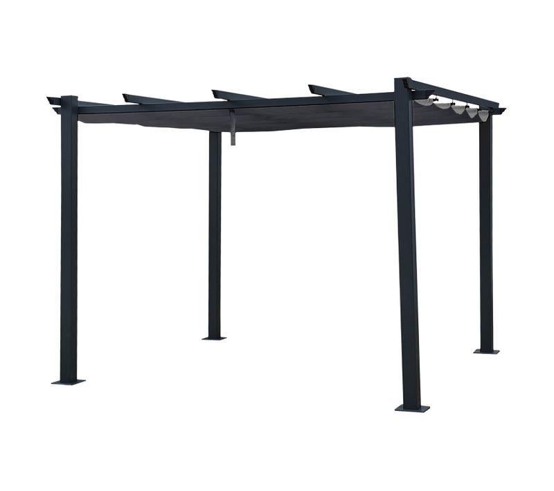 Pergola Autoportante 3 × 3m Cassis Grise - Structure Aluminium