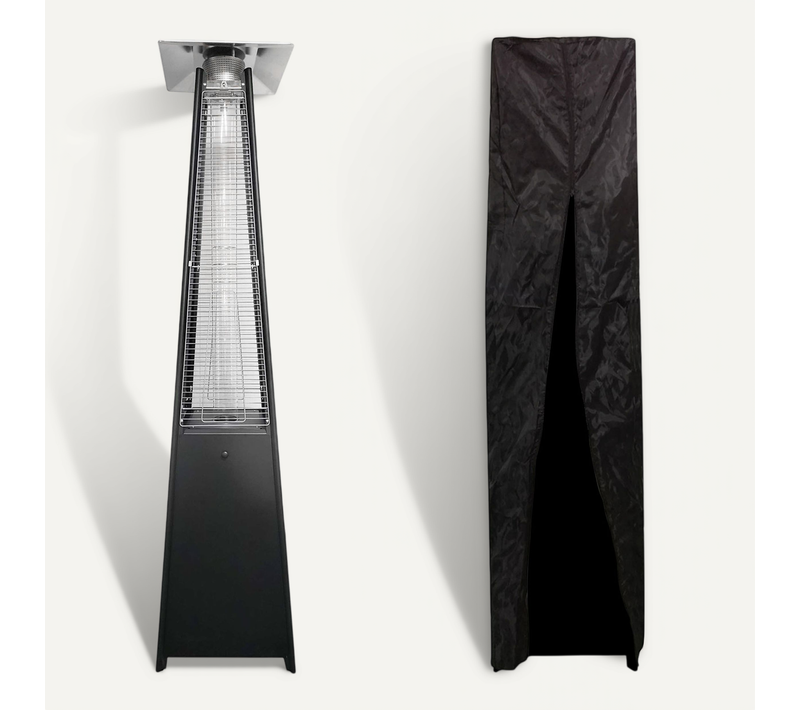 Parasol Chauffant Gaz Stockholm 13kw Acier Noir + Housse De Protection