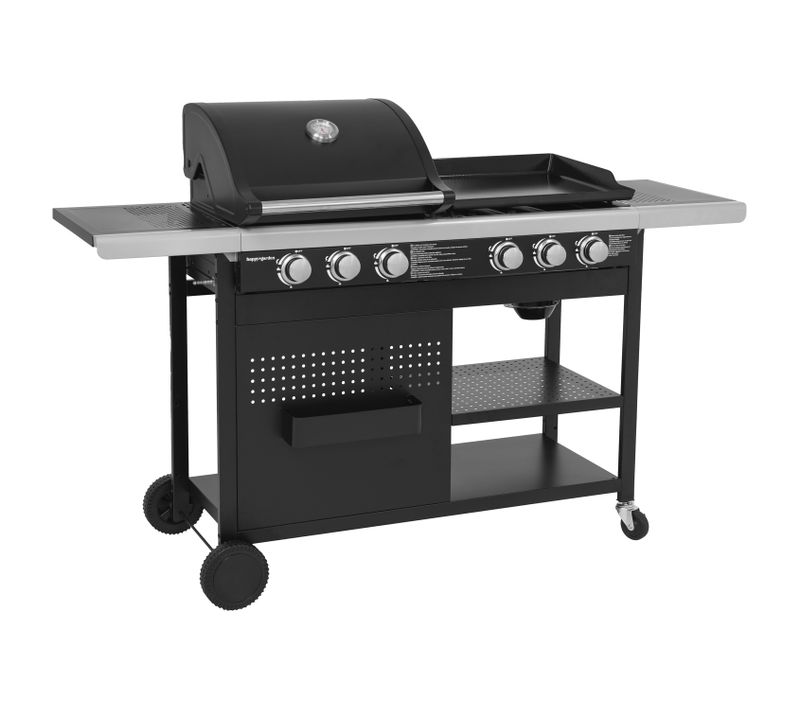 Barbecue Duo Au Gaz Vesuvio - 3 Brûleurs + Plancha 3 Brûleurs