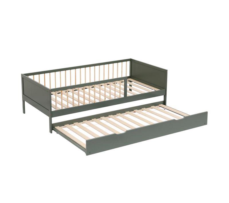 Lit Gigogne Pour Enfant 190x90cm Vert Adam