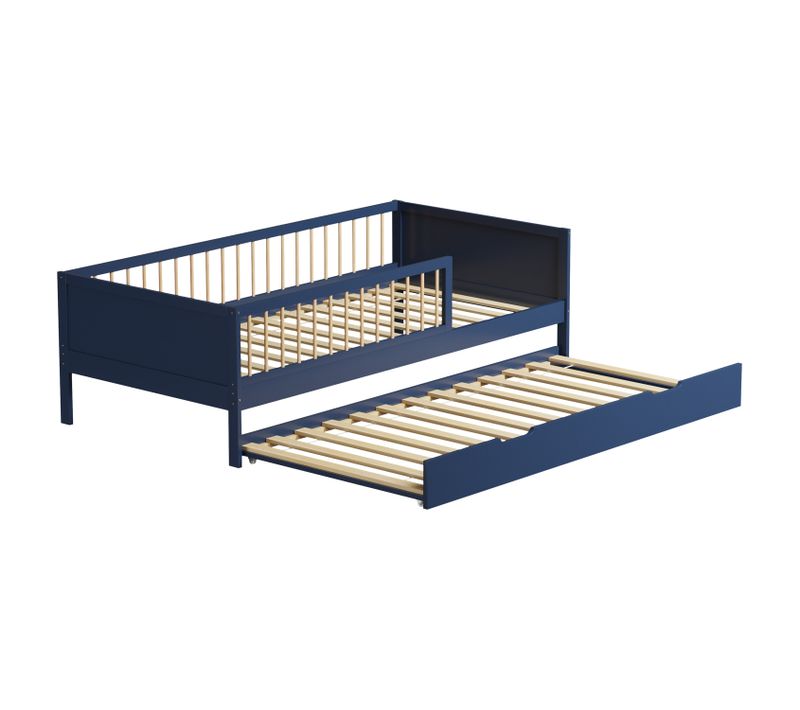 Lit Gigogne Pour Enfant 190x90cm Bleu Foncé Adam