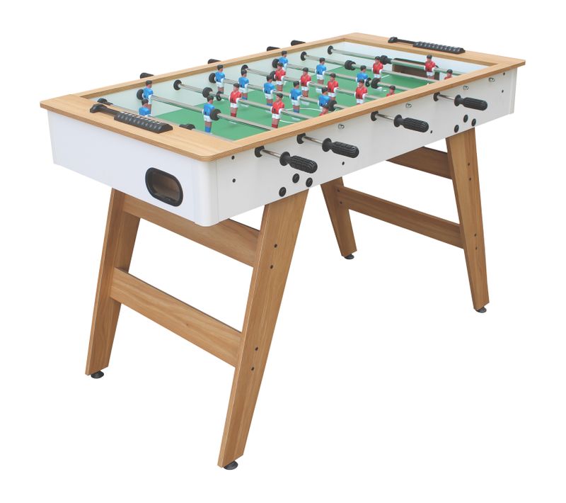 Baby-foot 120cm Blanc Et Bois