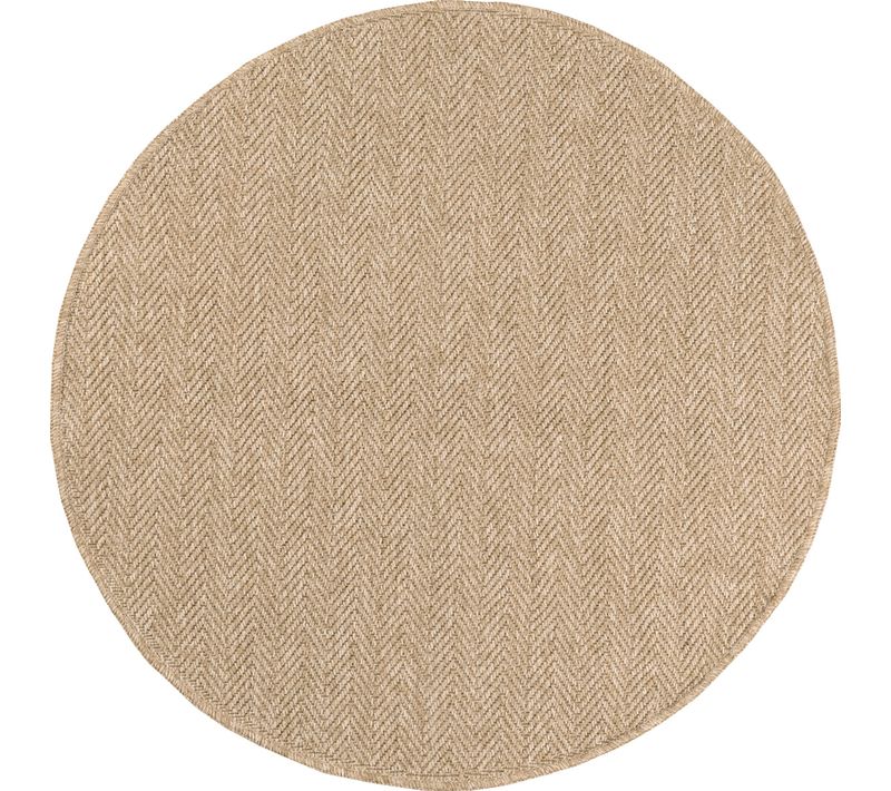 Tapis De Salon Intérieur Extérieur Rectangle Nature Aspect Jute Beige 80x80cm