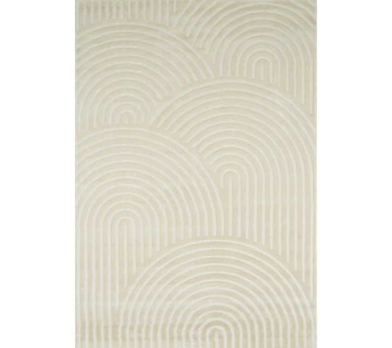 Tapis De Salon Crème Graphique Bianca 120x160 Cm