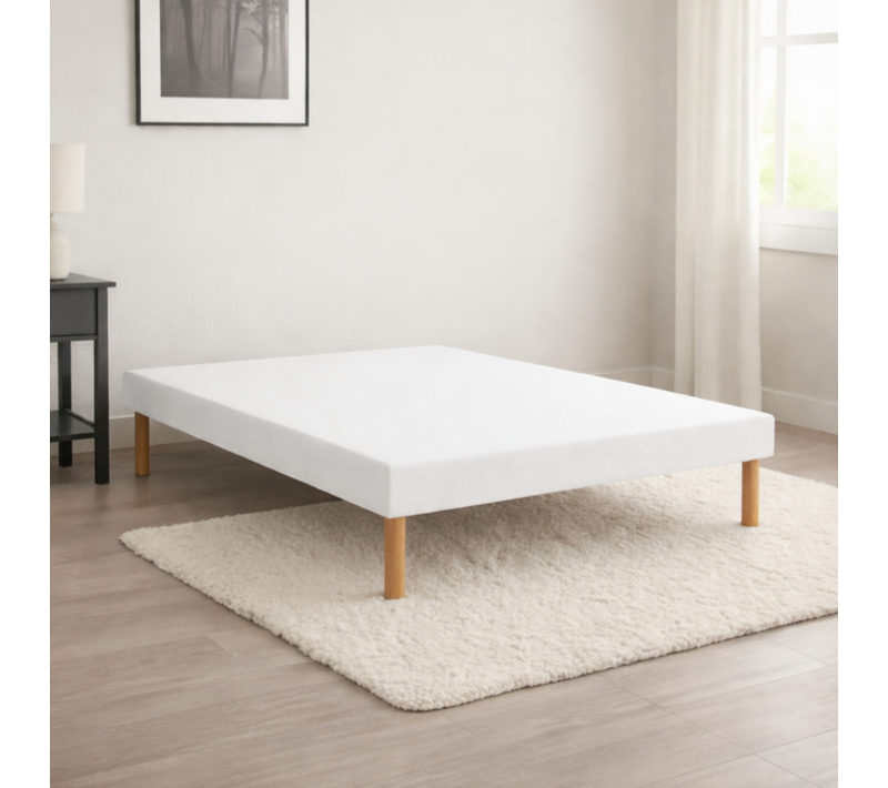 Sommier Essenzia Tradition Graphic 13cm Blanc 140x190 Lattes