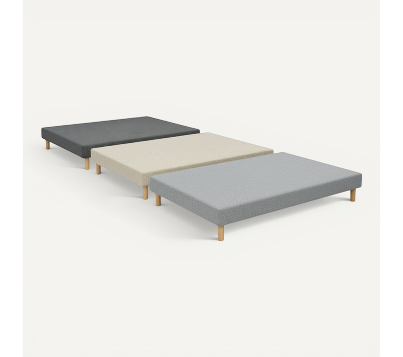 Sommier Essenzia Tradition Graphic 19cm Couleur 140x200 Anthracite Lattes