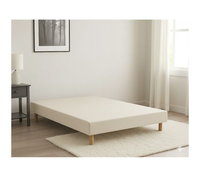 Sommier Essenzia Tradition Graphic 19cm Couleur 140x220 Beige Lattes