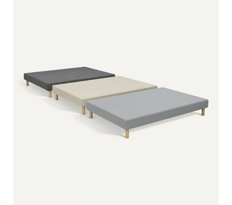 Sommier Essenzia Tradition Graphic 19cm Couleur 160x200 Anthracite Lattes