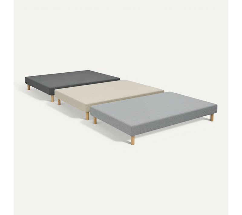 Sommier Essenzia Tradition Graphic 19cm Couleur 200x200 Anthracite Lattes