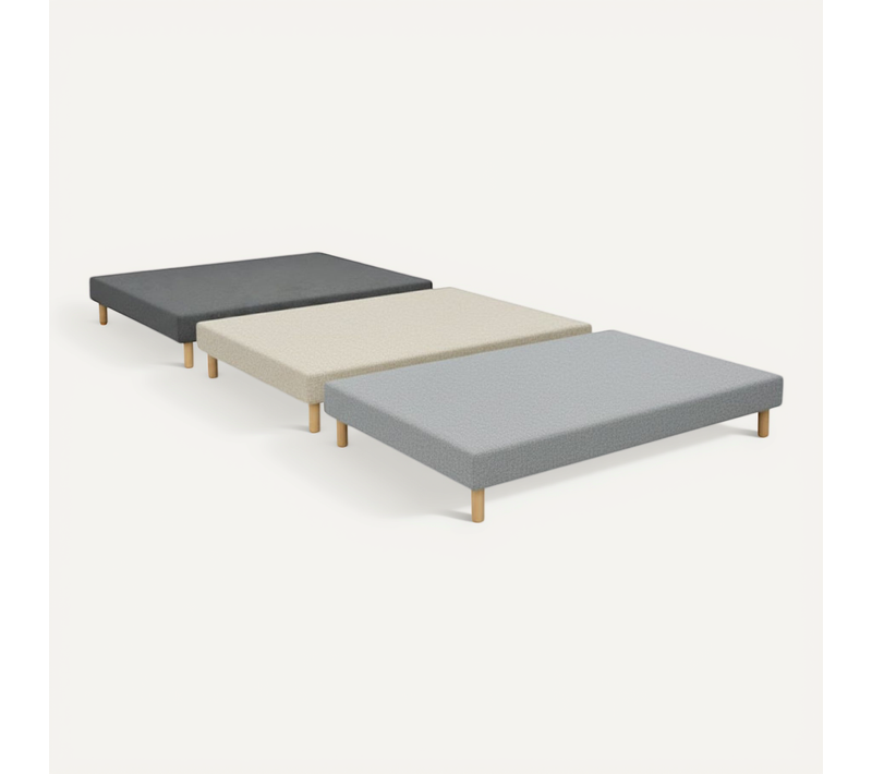 Sommier Essenzia Tradition Graphic 19cm Couleur 2x80x200 Beige Lattes